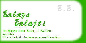 balazs balajti business card